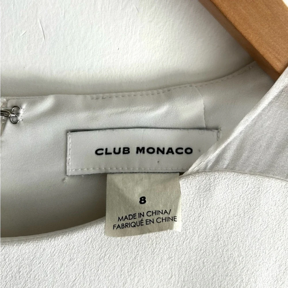 CLUB MONACO Sheer Detail Sheath Dress | Size 8 | - Picture 3 of 7